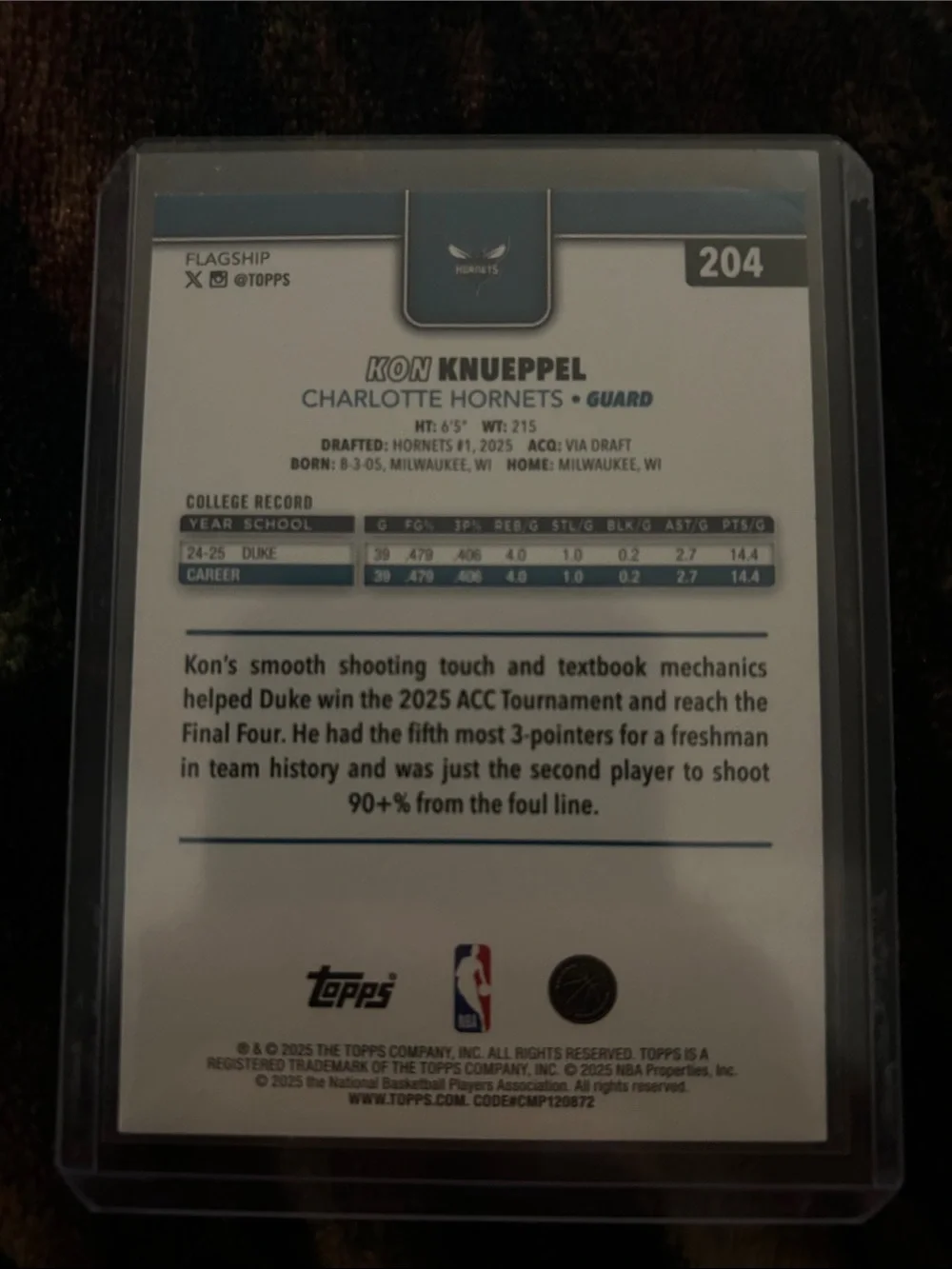 Kon Knueppel Charlotte Hornets Rookie Cards Topps & Bowman Chrome Cards - Picture 4 of 5